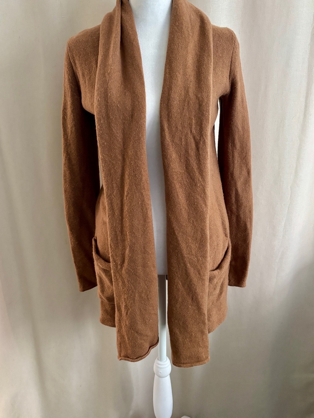 Babaton Wool & Cashmere Shawl-Front Cardigan — Fits XS